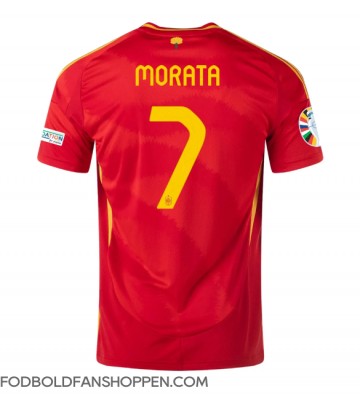 Spanien Alvaro Morata #7 Hjemmebanetrøje EM 2024 Kortærmet